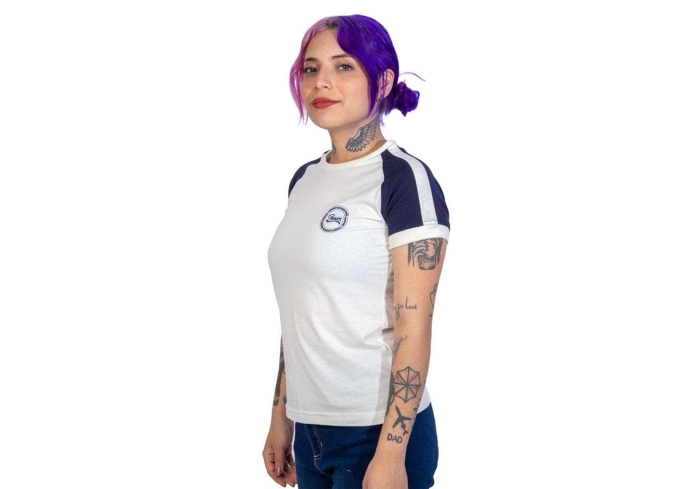 PANAM Playera Latte Marino Mujer