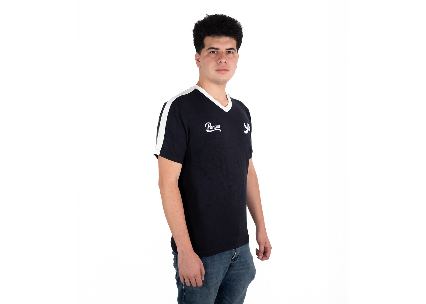 PANAM Playera Hombre Negro Blanco