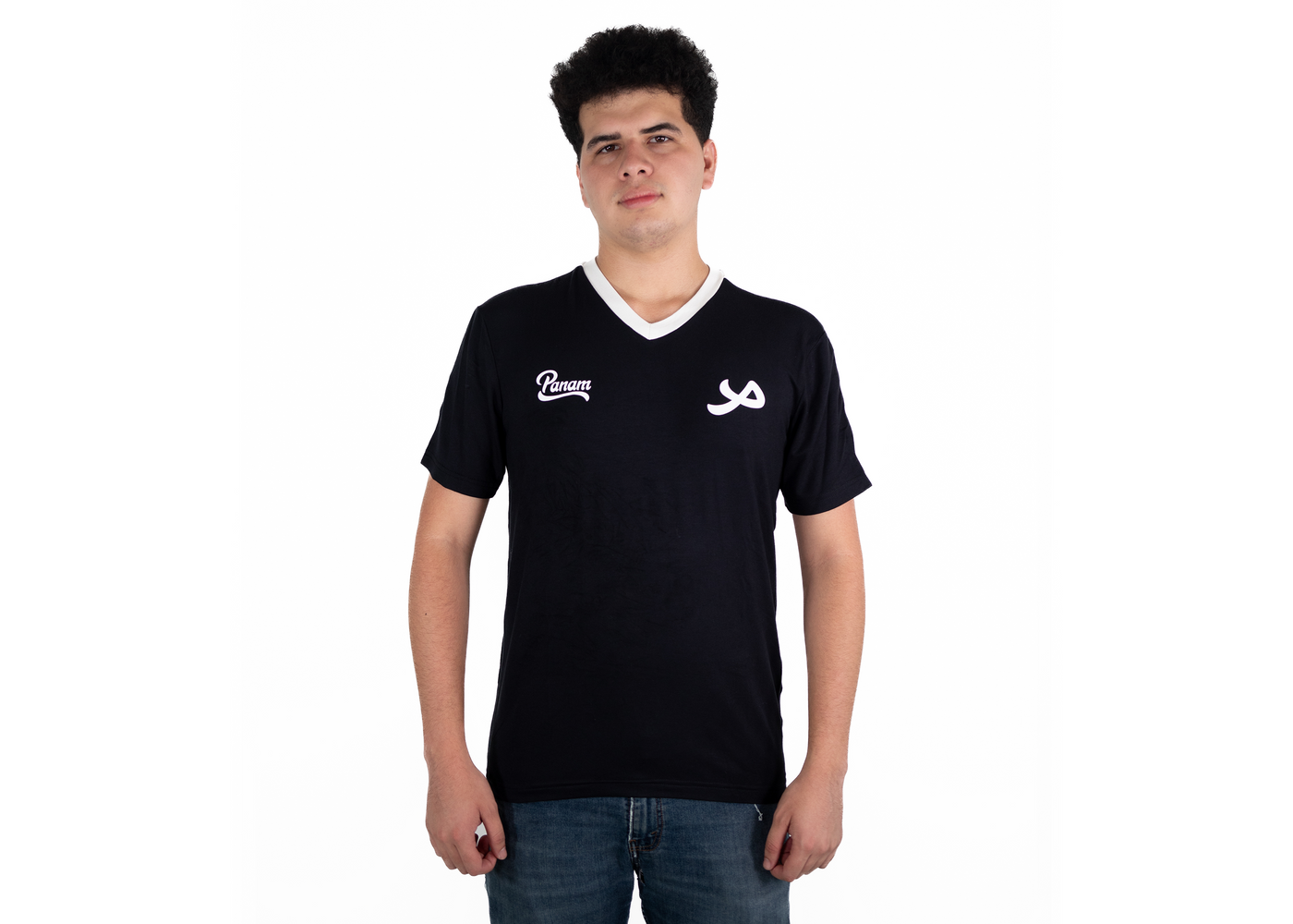 PANAM Playera Hombre Negro Blanco