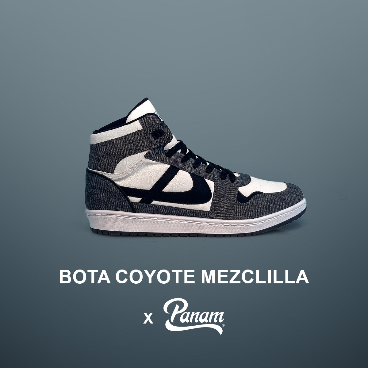 PANAM Bota Coyote Mezclilla Negro